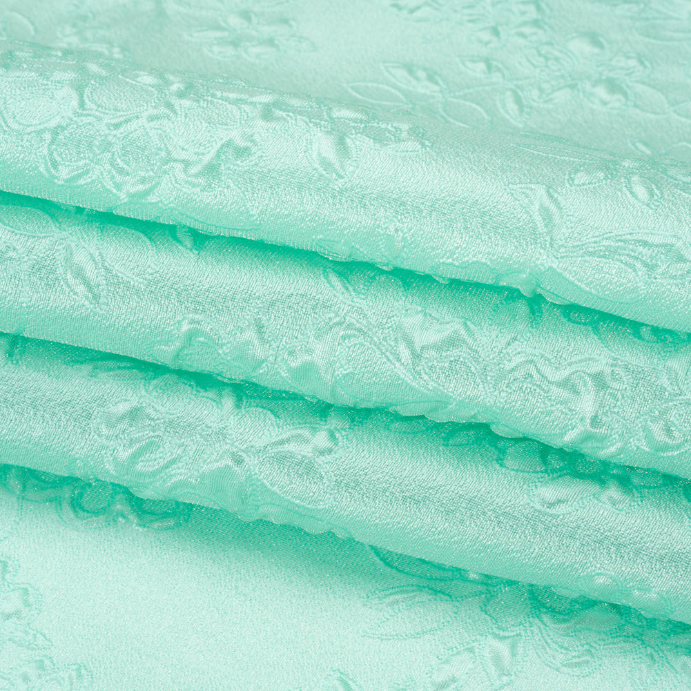 Luminous Seafoam Garden Party Lightweight Luxury Brocade