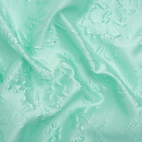 Luminous Seafoam Garden Party Lightweight Luxury Brocade