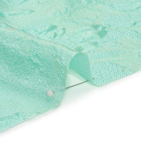 Luminous Seafoam Floral Lightweight Luxury Brocade