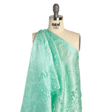 Luminous Seafoam Floral Lightweight Luxury Brocade