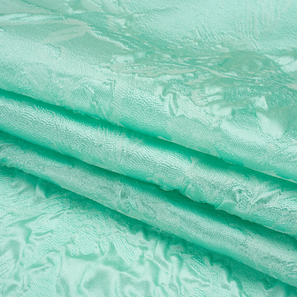 Luminous Seafoam Floral Lightweight Luxury Brocade
