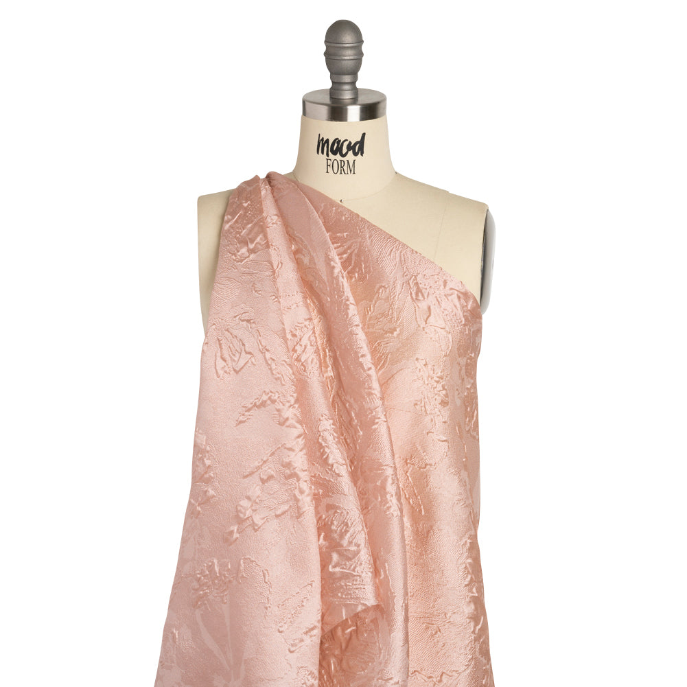 Luminous Dusty Rose Floral Lightweight Luxury Brocade