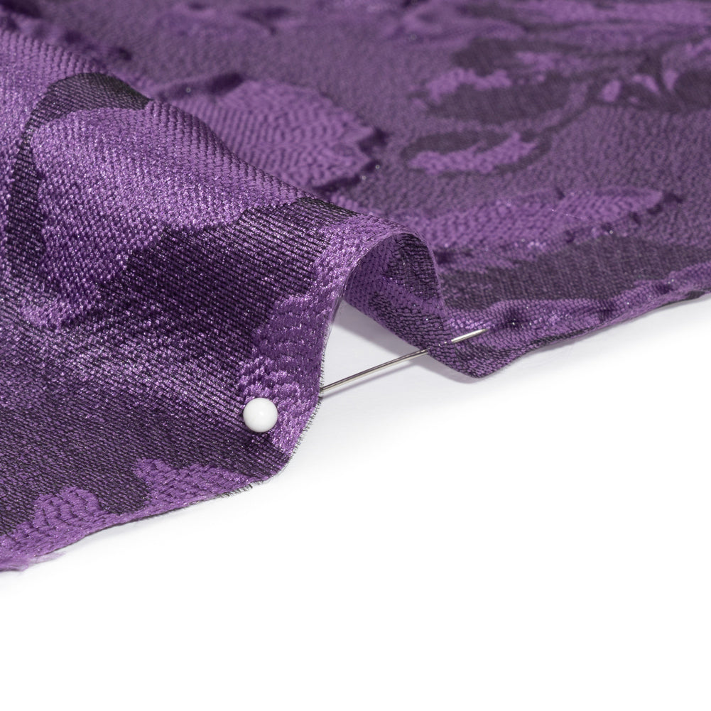 Luminous Purple Floral Lightweight Luxury Brocade