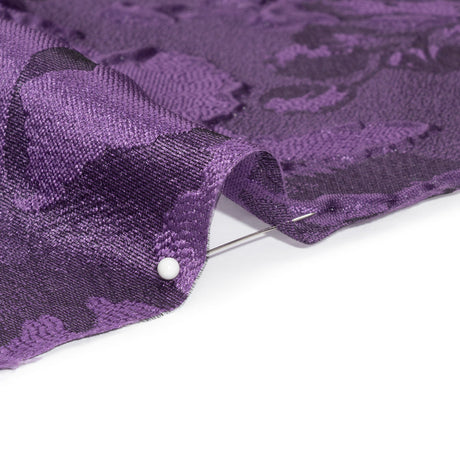 Luminous Purple Floral Lightweight Luxury Brocade