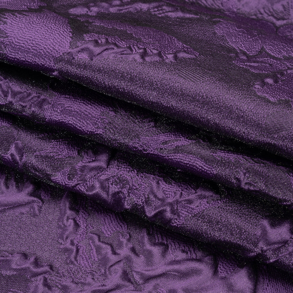 Luminous Purple Floral Lightweight Luxury Brocade