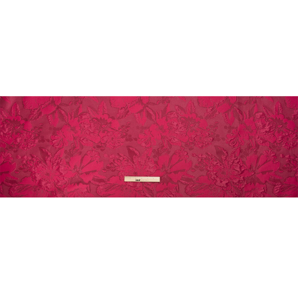 Luminous Fuchsia Floral Lightweight Luxury Brocade
