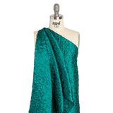Luminous Teal Wild Spots Lightweight Luxury Brocade