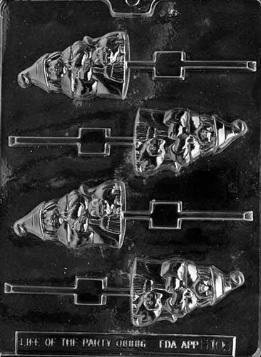 Cute Witch Lolly Chocolate Mold