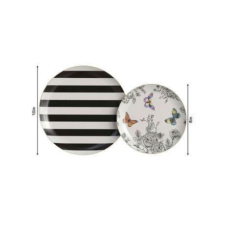 20 Count Earthtrends Monarch Design Paper Plates Add Elegance to Any Table Setting 10 Inch