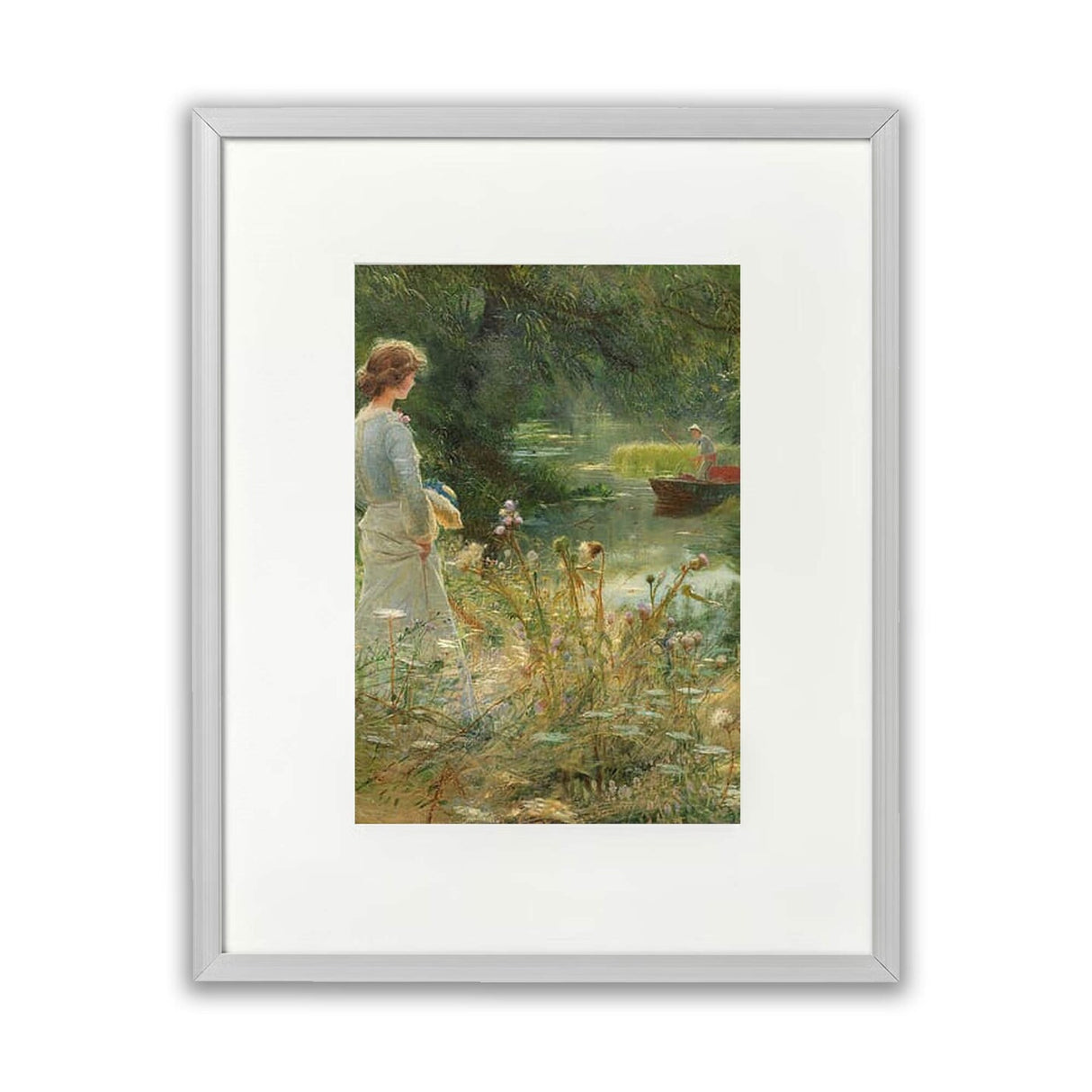 8x10" Aluminum Frame with Acid-Free Mat & Plastic Front – For Hanging or Standing, ALFTA Hook Compatible