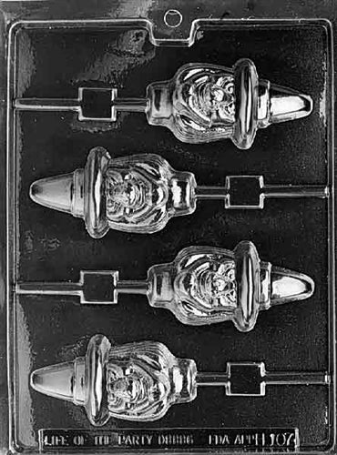 Ugly Witch Lollipop Chocolate Mold - LPH107