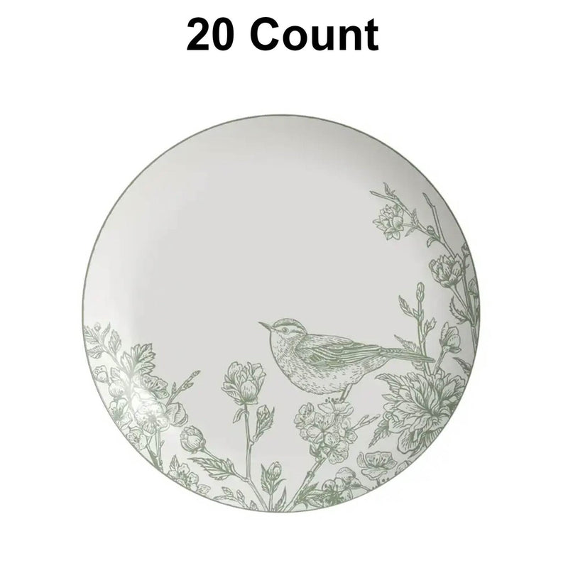 20 Count Elegant 8 Inch Earthtrends Yaffa Design Disposable Paper Plates