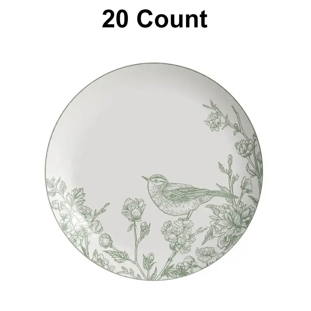 20 Count Elegant 8 Inch Earthtrends Yaffa Design Disposable Paper Plates