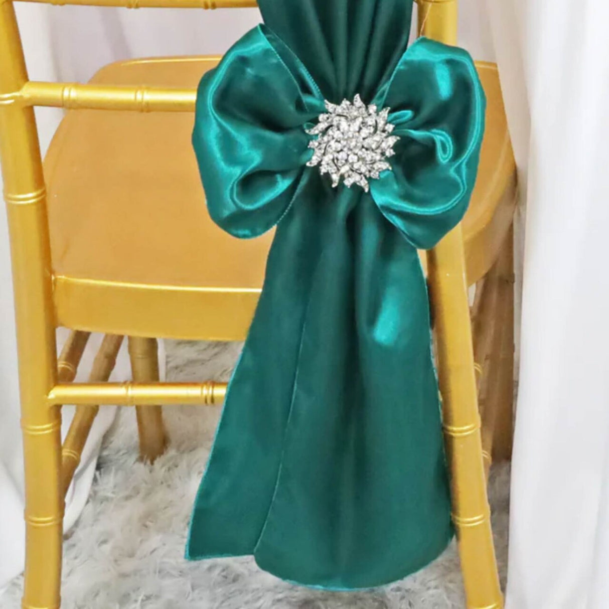 10 Pieces Satin Chair Sashes 8 by 108 inches Oasis