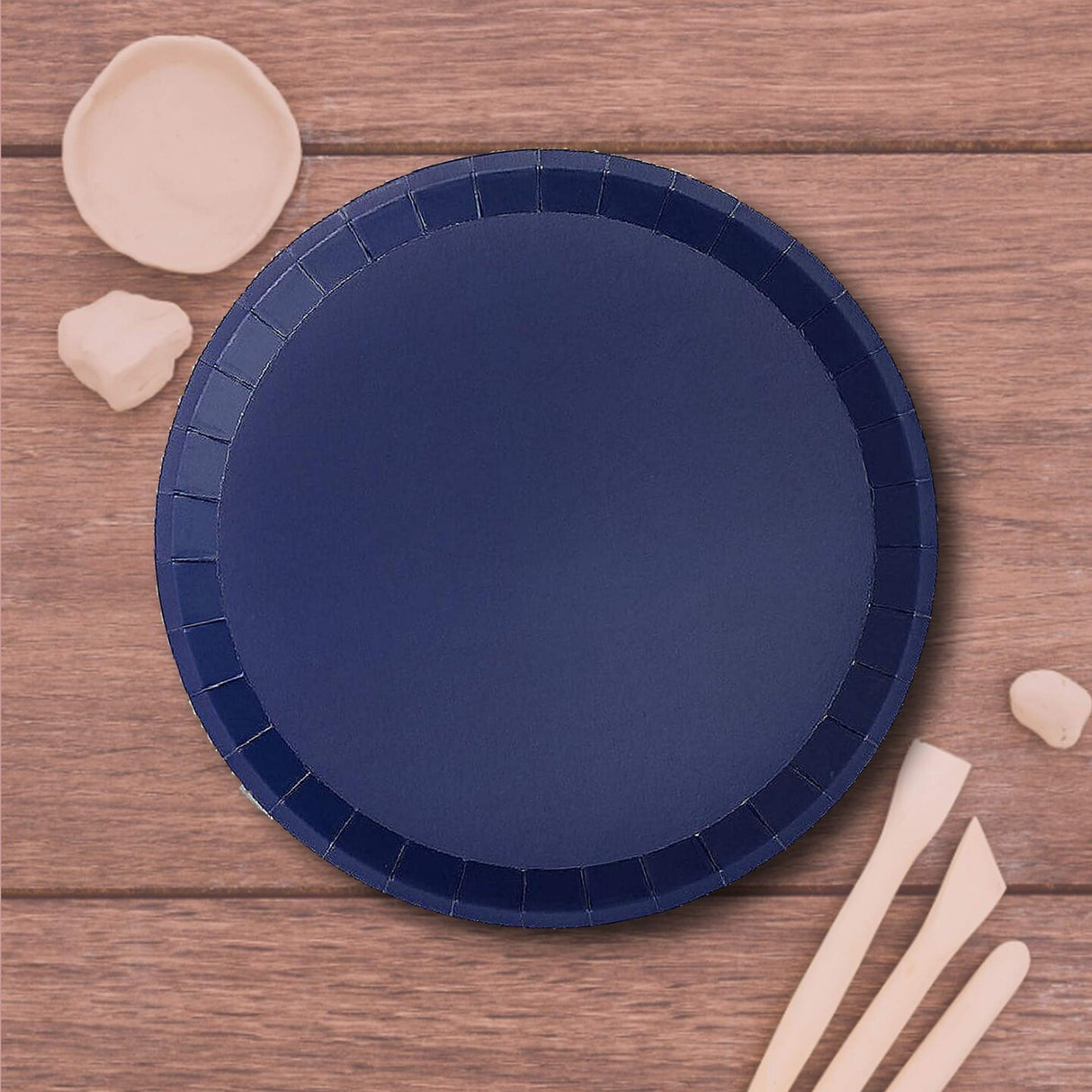 10 Count Navy Large Paper Plates 9.25 Inch Classic Round Plates for Parties Meals and Events