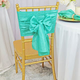 10 Pieces Tiff Blue or Aqua Blue Crushed Taffeta Chair Sashes 9.5"x108"