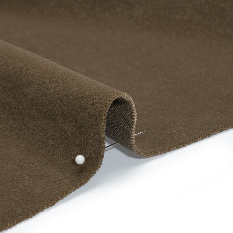 Polyester Upholstery Velvet by Crypton - Taupe