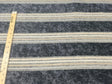 Moondance Stripe Licorice Blue Chenille Fabric - Licorice Blue Stripes, 54" Width (1 Yard)