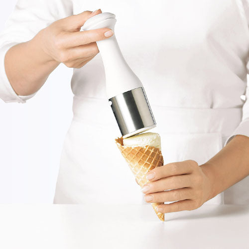 Cuisipro White Ice Cream Scoop and Stack