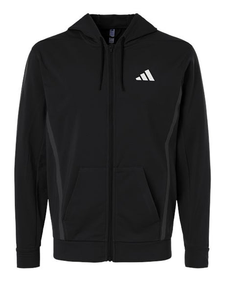 Adidas Men's Game & Go Fleece Full-Zip Hooded Sweatshirt