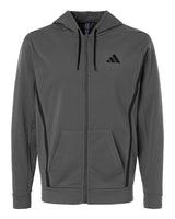 Adidas Men's Game & Go Fleece Full-Zip Hooded Sweatshirt