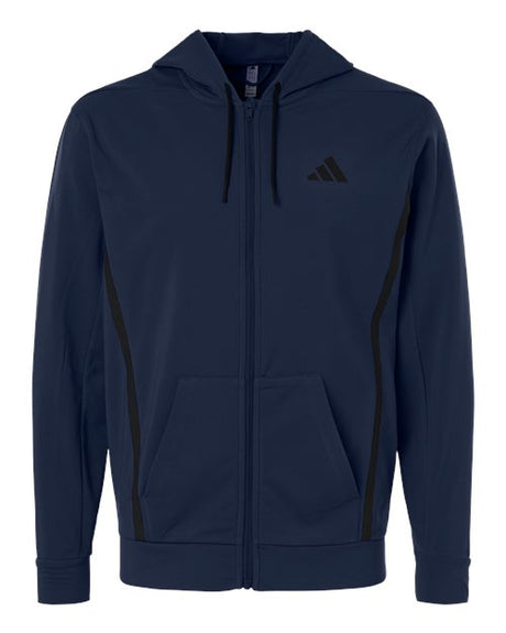 Adidas Men's Game & Go Fleece Full-Zip Hooded Sweatshirt