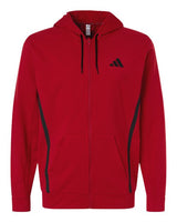 Adidas Men's Game & Go Fleece Full-Zip Hooded Sweatshirt