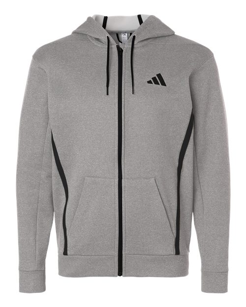 Adidas Men's Game & Go Fleece Full-Zip Hooded Sweatshirt