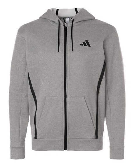Adidas Men's Game & Go Fleece Full-Zip Hooded Sweatshirt