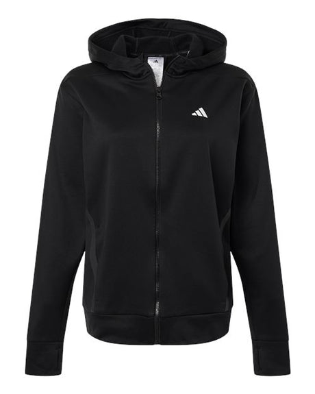 Adidas Women's Game & Go Fleece Full-Zip Hooded Sweatshirt