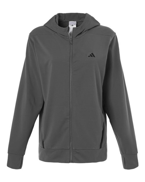 Adidas Women's Game & Go Fleece Full-Zip Hooded Sweatshirt
