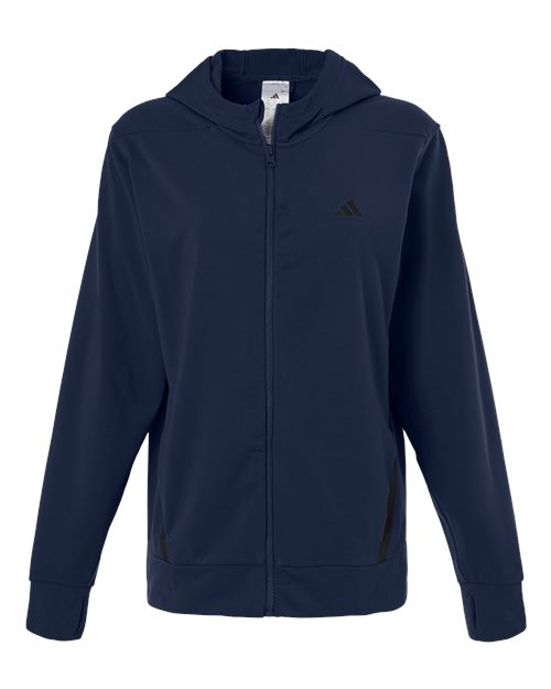 Adidas Women's Game & Go Fleece Full-Zip Hooded Sweatshirt