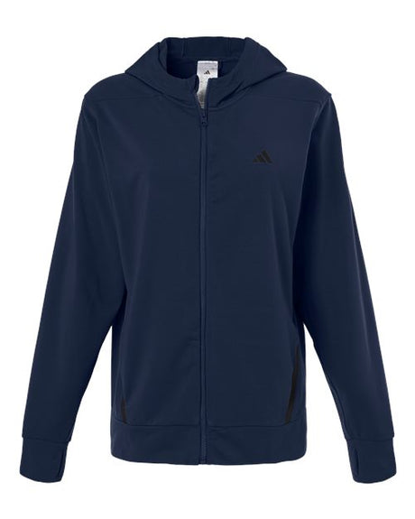 Adidas Women's Game & Go Fleece Full-Zip Hooded Sweatshirt