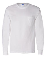 Gildan® Ultra Cotton Long Sleeve Crew-Neck Pocket T-Shirt