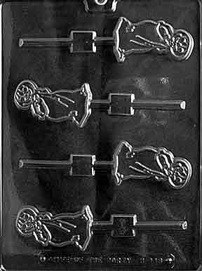 Pumpkin Head Ghost Lolly Chocolate Mold - LPH118