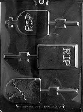 Assorted Size Headstones Lolly Chocolate Mold - LPH119
