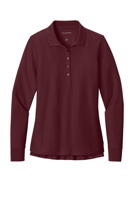 Port Authority® Womens Wearever Signature Pique Long Sleeve Polo Durable Comfortable Shirt