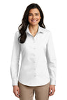 Port Authority® Women's Long Sleeve Carefree Poplin Shirt Lightweight Breathable Professional Top