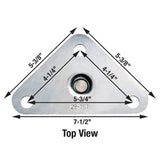 Krowne 28-161S Triangle Plate Swivel Casters 5" with Lock, Set of 4