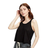 Women's Sheer Cropped Racer Tank Top