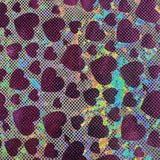 Nylon Spandex Heart Foil Metallic Fabric