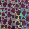 Nylon Spandex Heart Foil Metallic Fabric