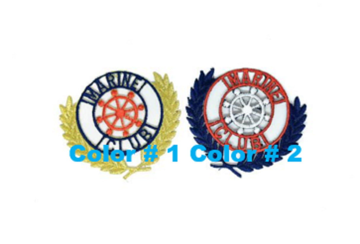 Embroidered Iron-On Marine Club Patch