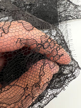 Black Floral Lace Polyamide Cotton