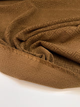 Italian Brown Geometric Cotton Jacquard Fabric