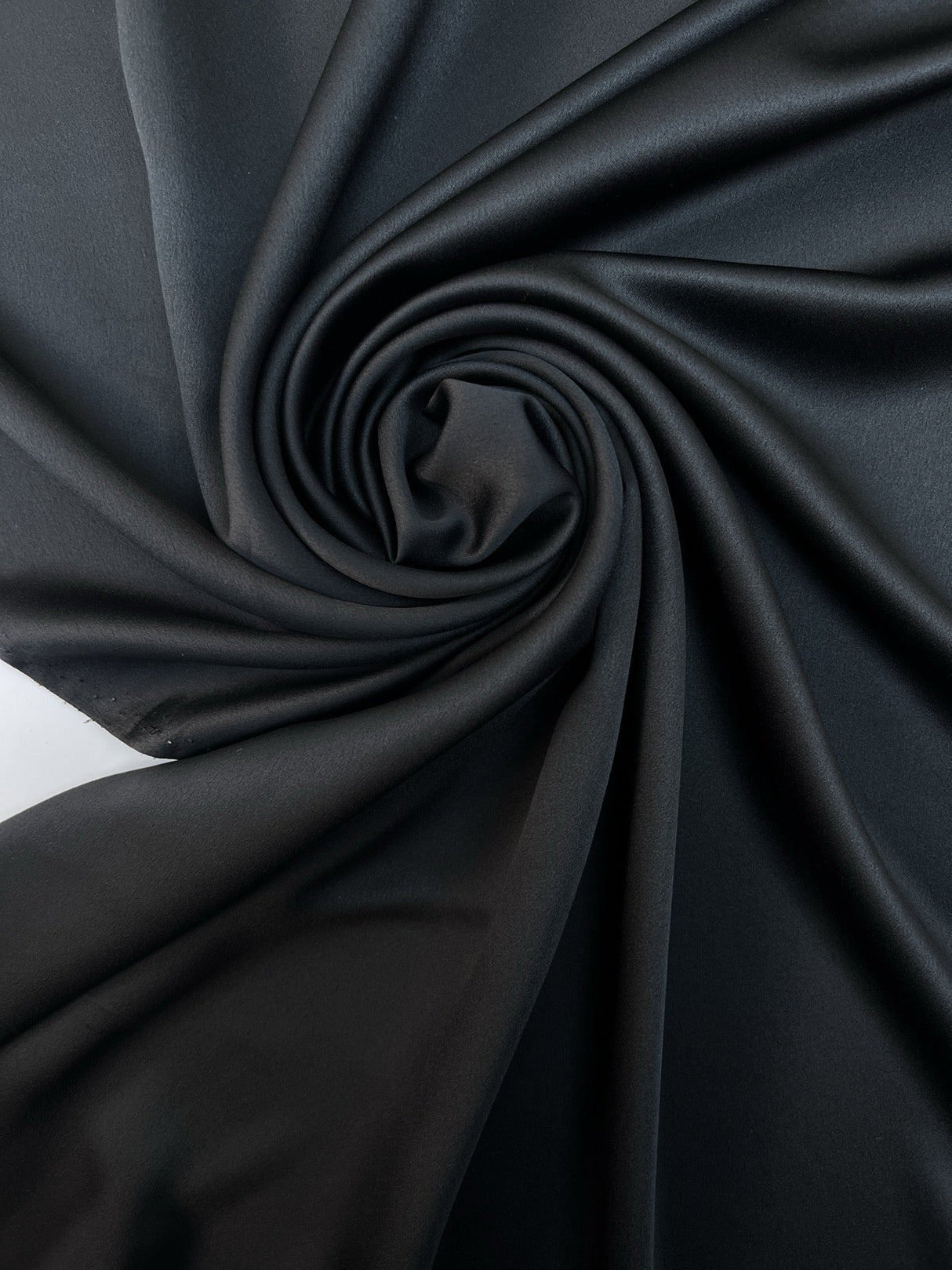 Black Stretch Sateen Fabric