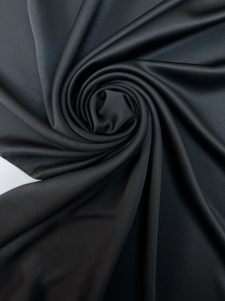 Black Stretch Sateen Fabric