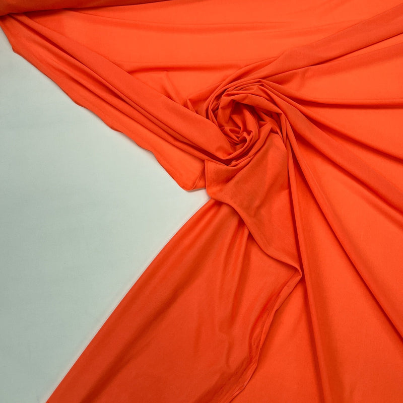 Orange Polyamide Elastane Knitted Sportswear Fabric