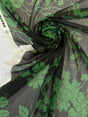 Polyester Chiffon Printed Green Black