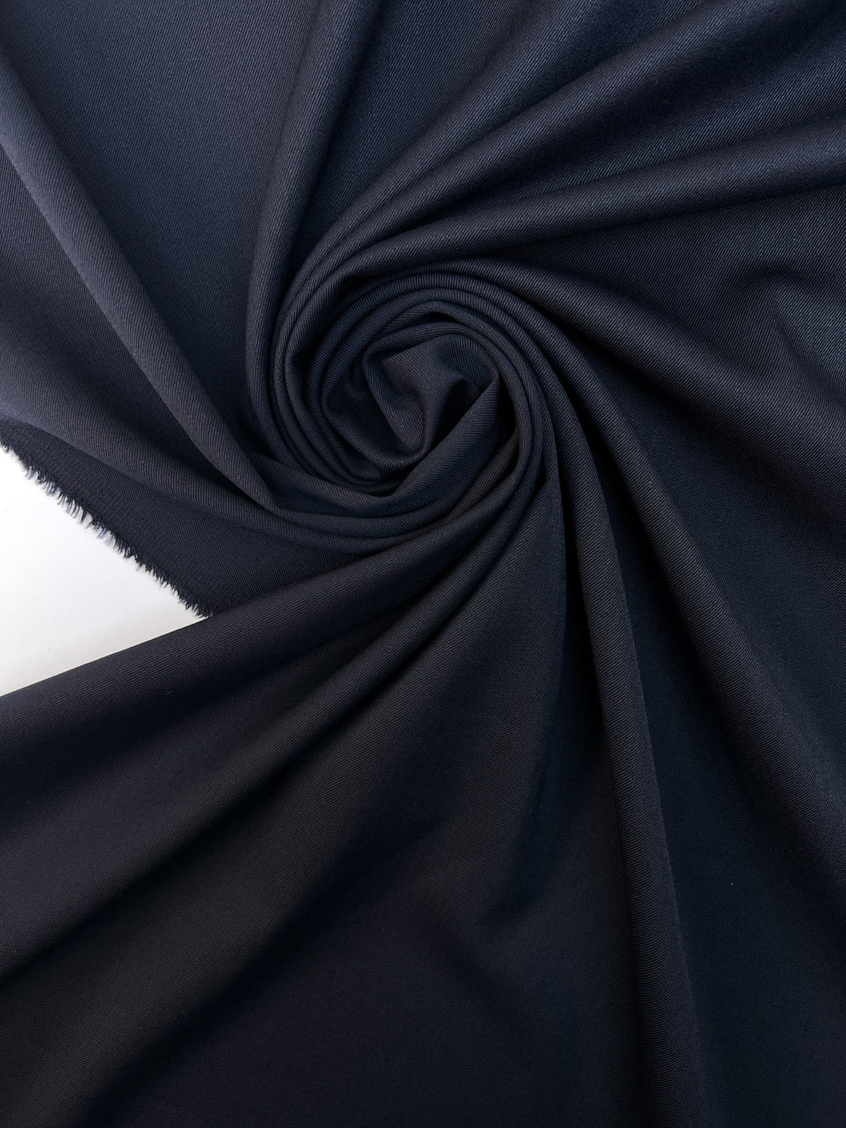 Blue Wool Stretch Twill Fabric